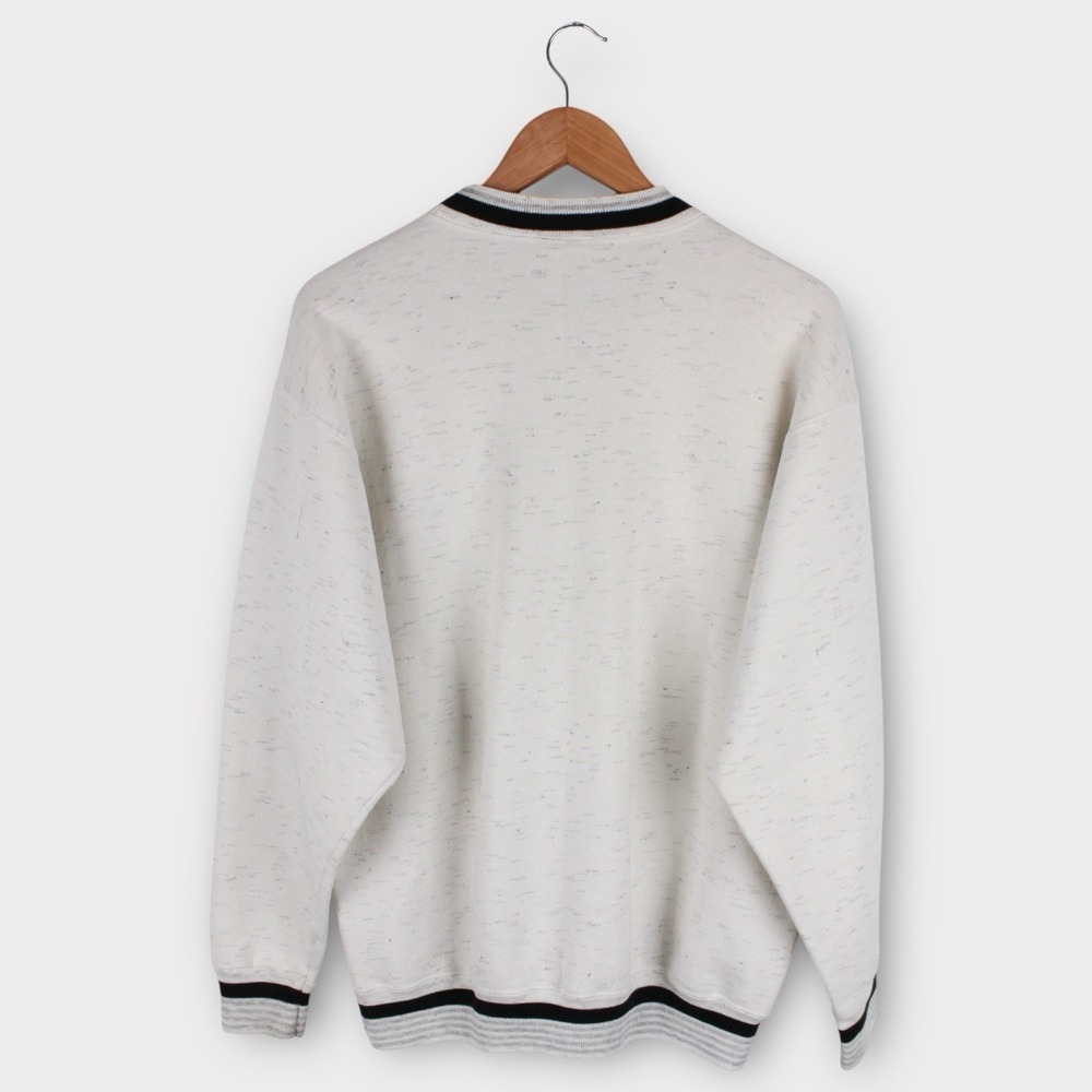 Vintage 90s Warriors Collegiate Sweatshirt Marbled Gray‎ Large Crewneck ONEITA - Picture 3 of 4